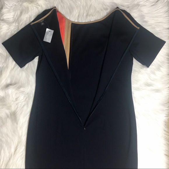 Ann Taylor Ponte Boatneck 3/4 Sleeve Sheath Dress - Picture 6 of 8